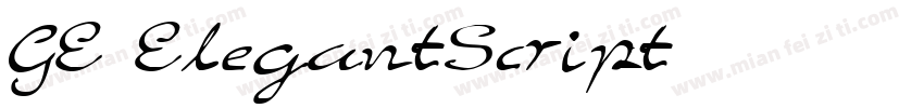 GE ElegantScript字体转换